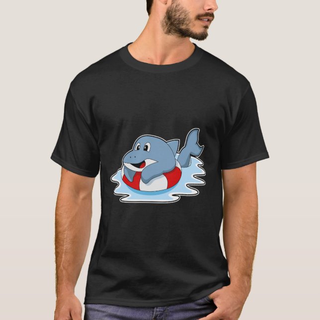 Dolphin at Swimming with Swim ring.PNG T-Shirt (Front)