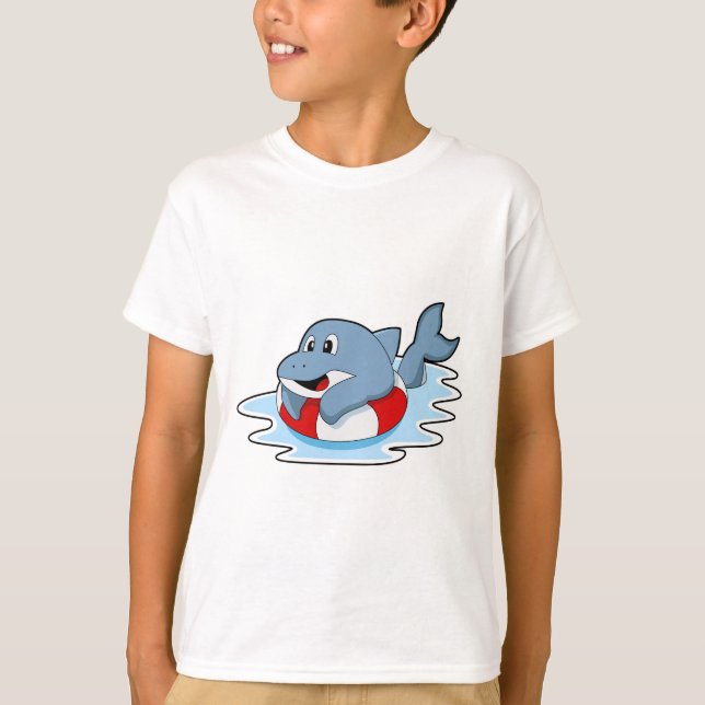 Dolphin at Swimming with Swim ring.PNG T-Shirt (Front)