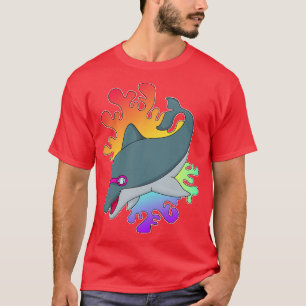 Dolphin at Swimming with Swimming goggles T-Shirt
