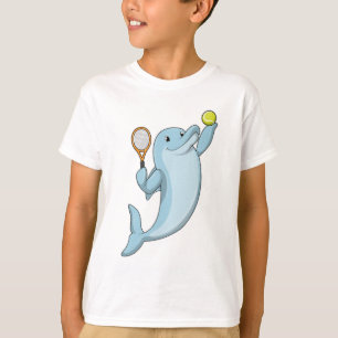 Dolphin at Tennis with Tennis racket T-Shirt