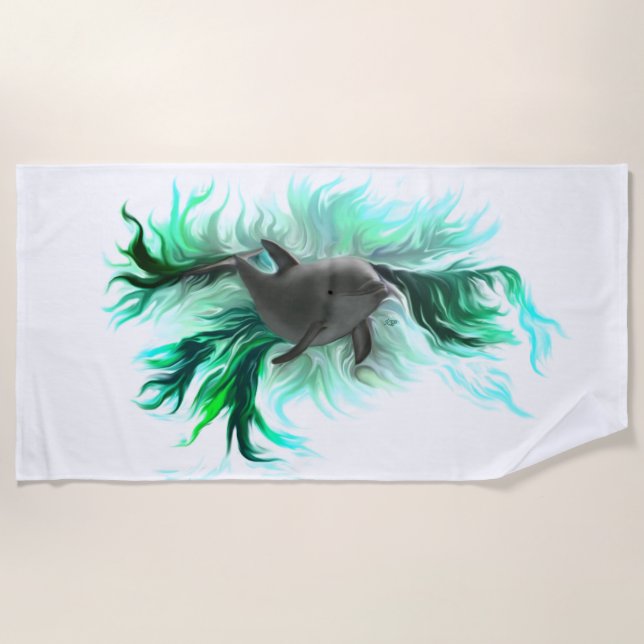 Dolphin Baby Beach Towel (Front)