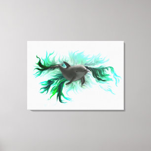 Dolphin Baby Canvas Print