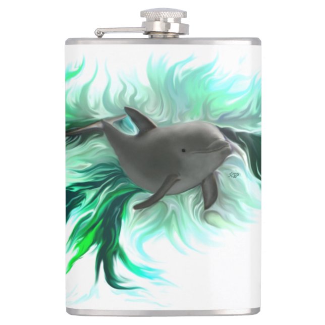 Dolphin Baby Hip Flask (Front)