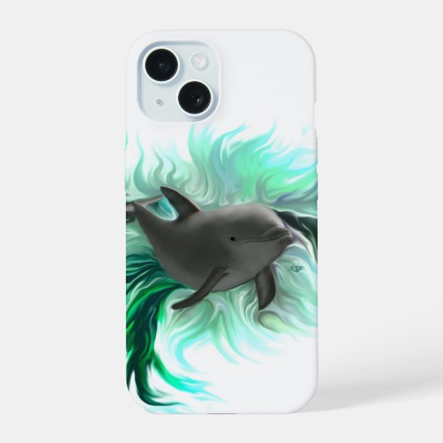 Dolphin Baby iPhone 15 Case (Back)