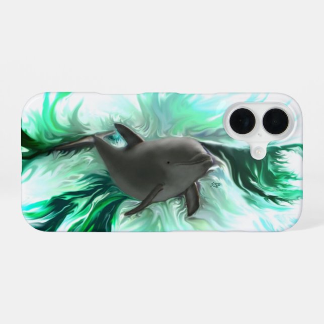 Dolphin Baby iPhone 16 Case (Back Horizontal)
