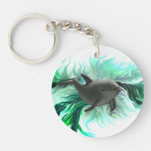Dolphin Baby Key Ring