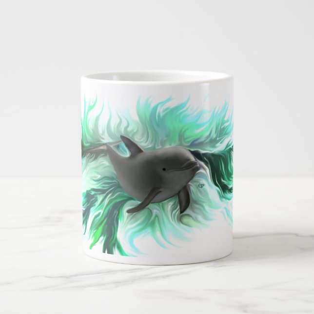 Dolphin Baby Large Coffee Mug (Front)