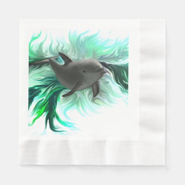 Dolphin Baby Napkin (Front)