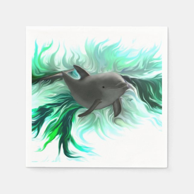 Dolphin Baby Napkin (Front)