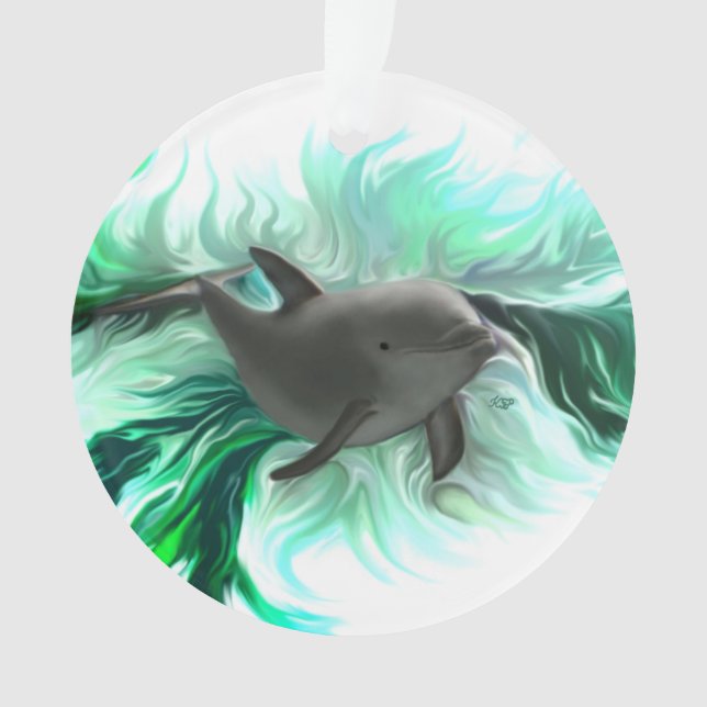 Dolphin Baby Ornament (Front)