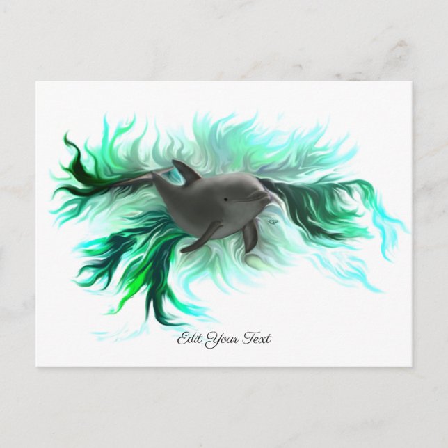 Dolphin Baby Postcard (Front)