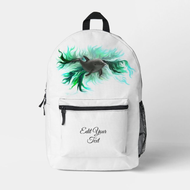 Dolphin Baby Printed Backpack (Front)