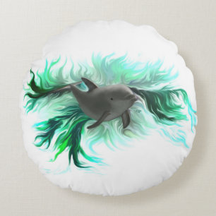 Dolphin Baby Round Cushion