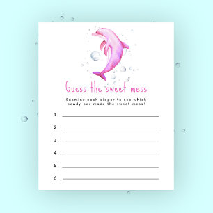 Dolphin baby shower Guess the sweet mess game