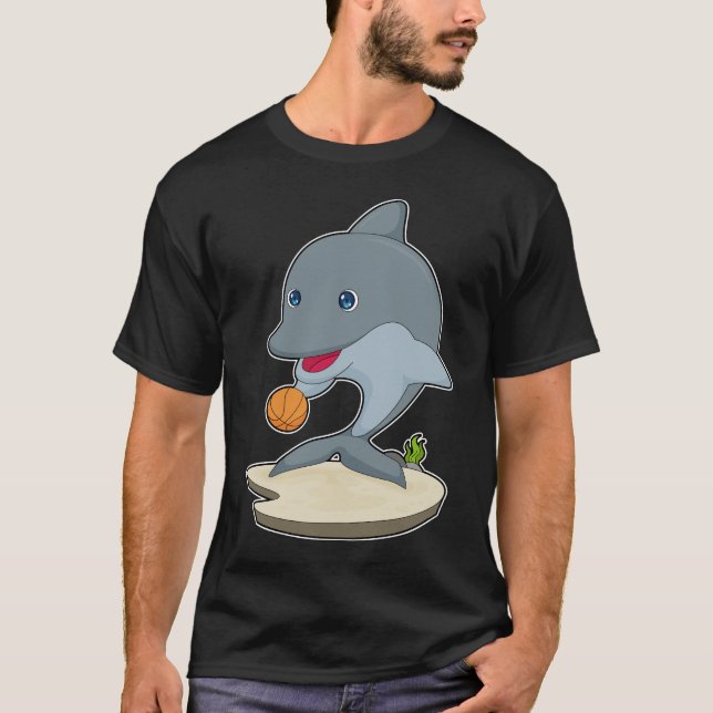 Dolphin Basketball player Basketball T-Shirt (Front)