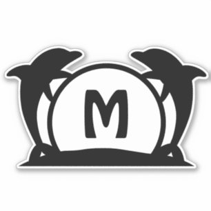 Dolphin Beach Front Mailbox Address Sticker