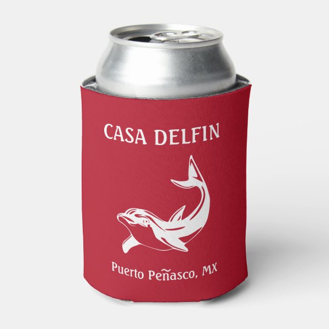 Dolphin Beach House Promotional Rental  Can Cooler (Can Front)