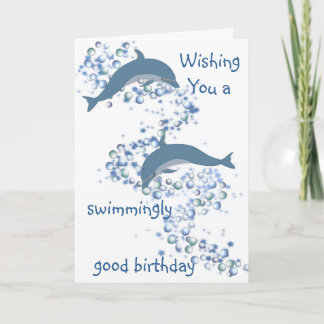 Dolphin Birthday greeting card