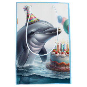 Dolphin Birthday Medium Gift Bag