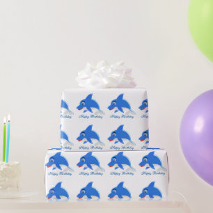 Dolphin Birthday Wrapping Paper