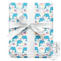 Dolphin Birthday Wrapping Paper