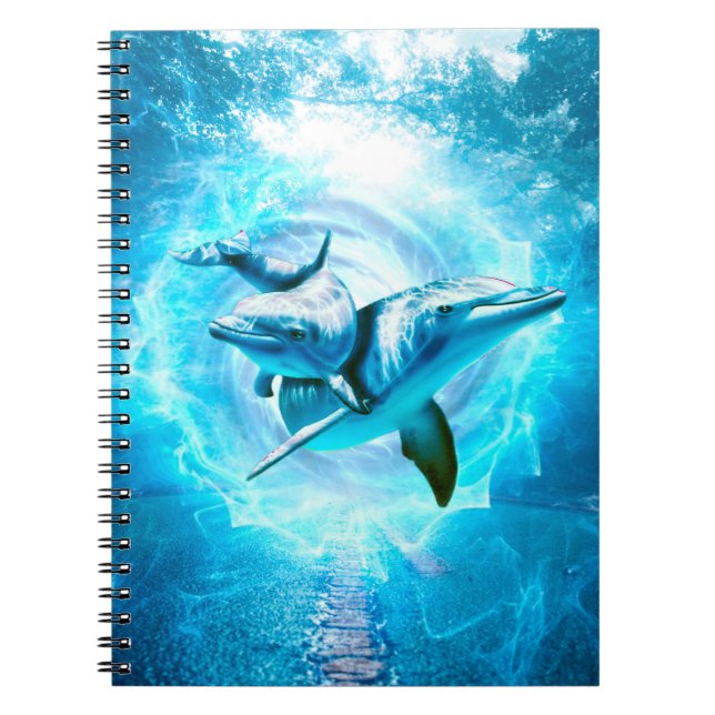 dolphin blue fantasy notebook (Front)