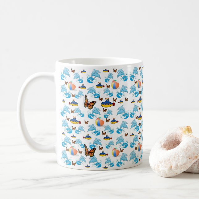 Dolphin Butterfly Mug (With Donut)