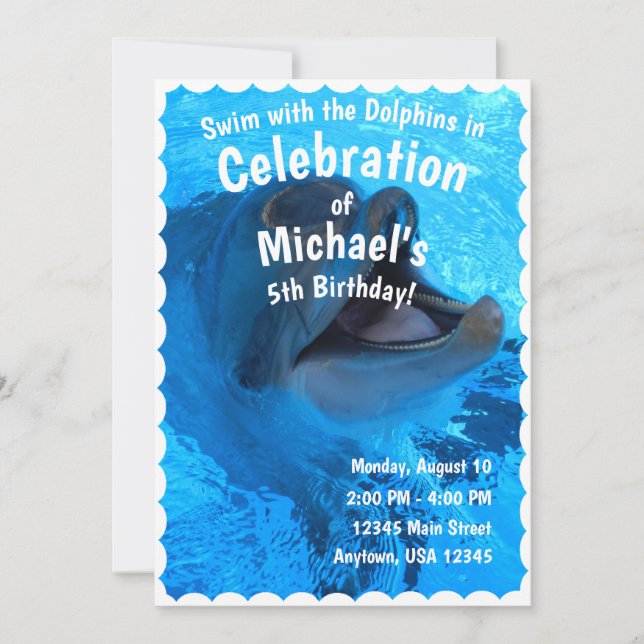 Dolphin Celebration Card (Front)