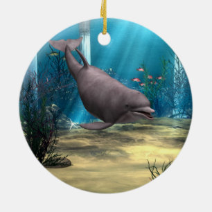 Dolphin Ceramic Tree Decoration