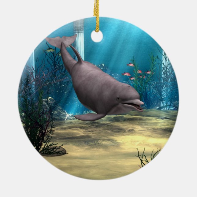 Dolphin Ceramic Tree Decoration (Back)