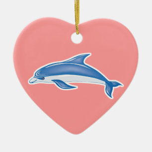 dolphin ceramic tree decoration