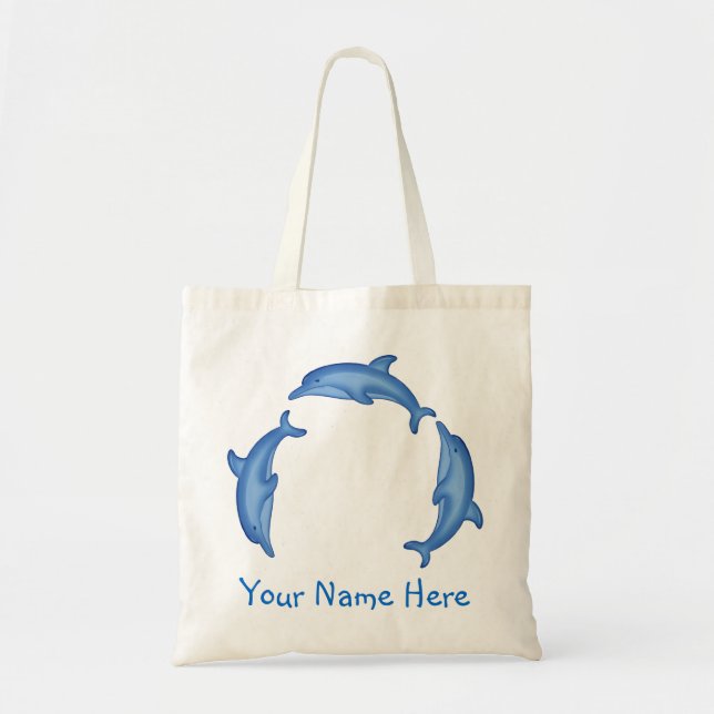 Dolphin Circle Personalised Bag (Front)
