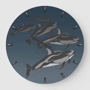 Dolphin Clock Pacific White Sided Dolphin Clock