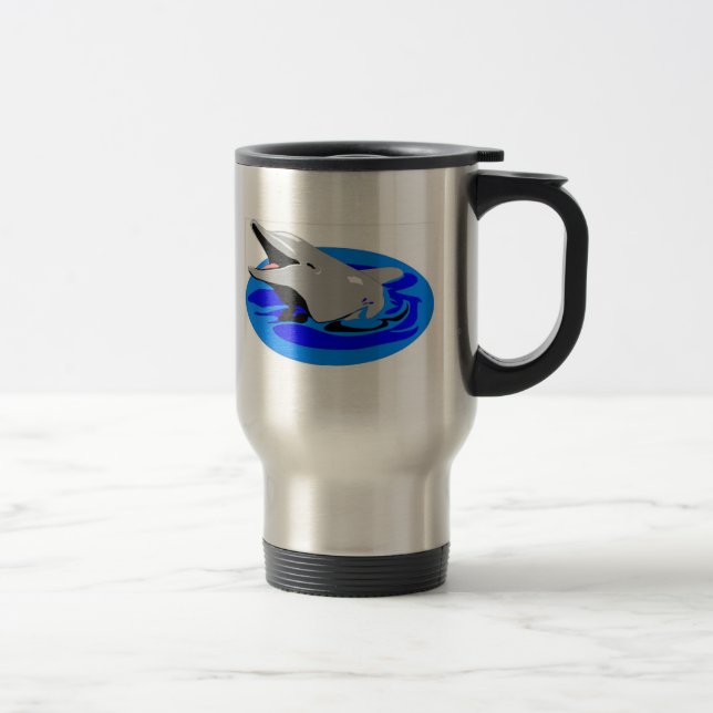 Dolphin Coffee Mug - Stainless Steel (Right)