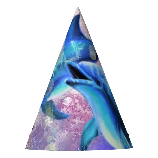 Dolphin Couple - Beautiful Party Hat (Front)