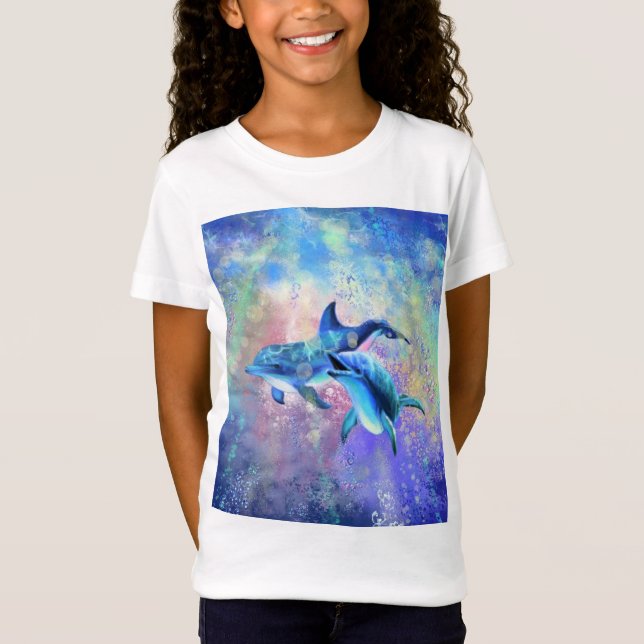 Dolphin Couple - Beautiful - T-Shirt (Front)