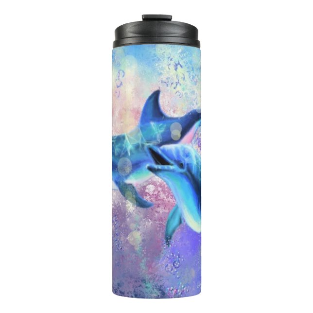 Dolphin Couple - Beautiful Thermal Tumbler (Front)