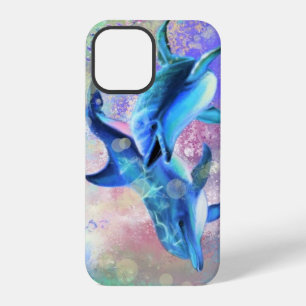 Dolphin Couple Blue iPhone 12 Pro Case