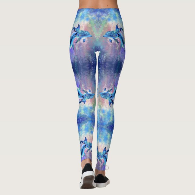 Dolphin Couple - Happy Leggings (Back)