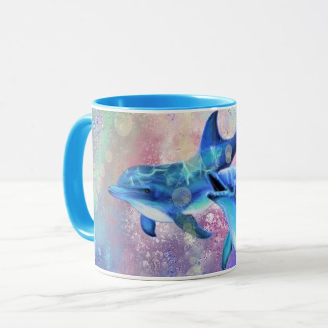 Dolphin Couple Mug Happy Family (Front Left)