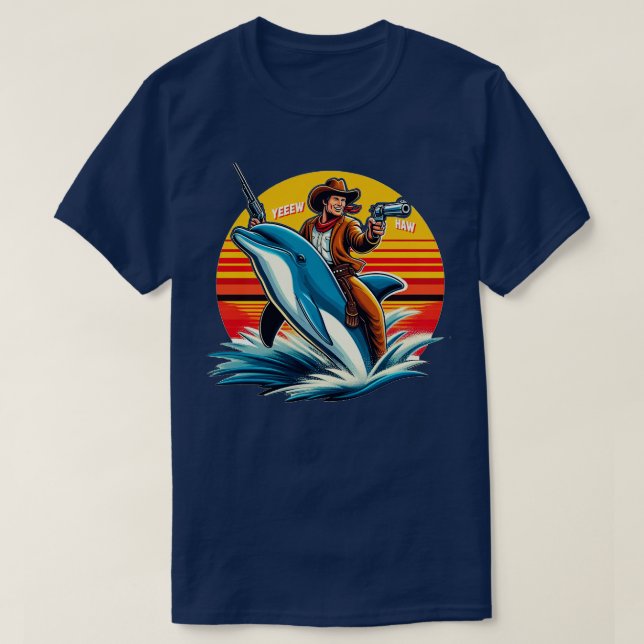 Dolphin Cowboy TShirt (Design Front)