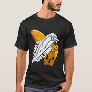 Dolphin Crash Surfboard Surfing Gift T-Shirt