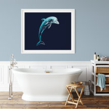 Dolphin Creature Print | Dolphin Wall Print
