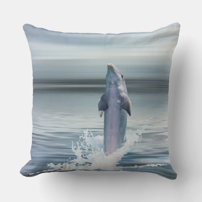 Dolphin Custom Throw Pillow 20" x 20" (Front)