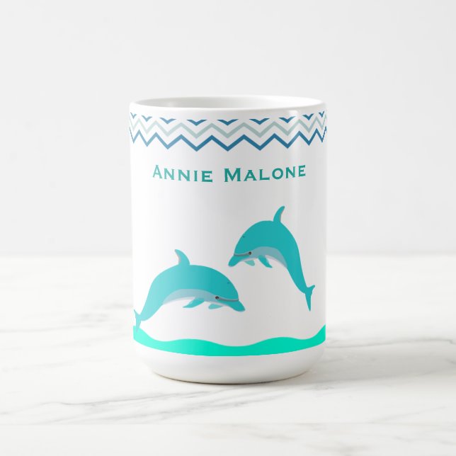 Dolphin Custom Water Coffee Mug (Center)