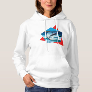 Dolphin Dancing On The Waves, Ladies Hoodie