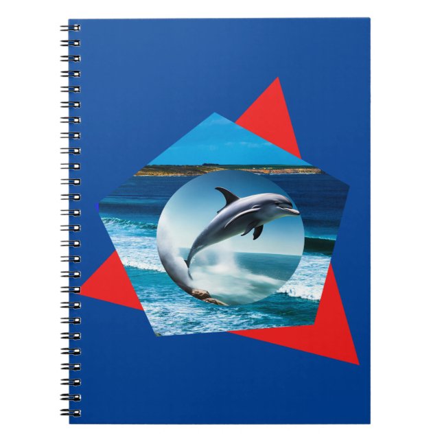Dolphin Dancing On The Waves, Notebook (Front)