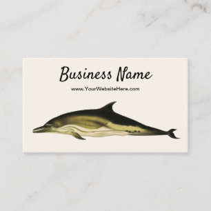 Dolphin Delphinus Delphis, Vintage Marine Mammals  Business Card