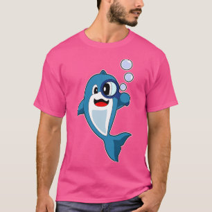 Dolphin Detective Magnifying glass T-Shirt