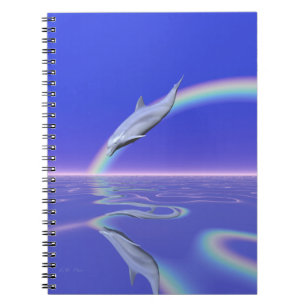 Dolphin Diving with Rainbow Notebook